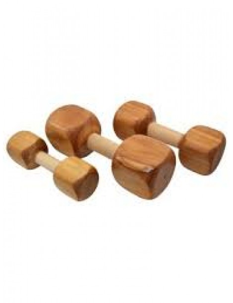 Dog wooden dumbbell for teething and training
